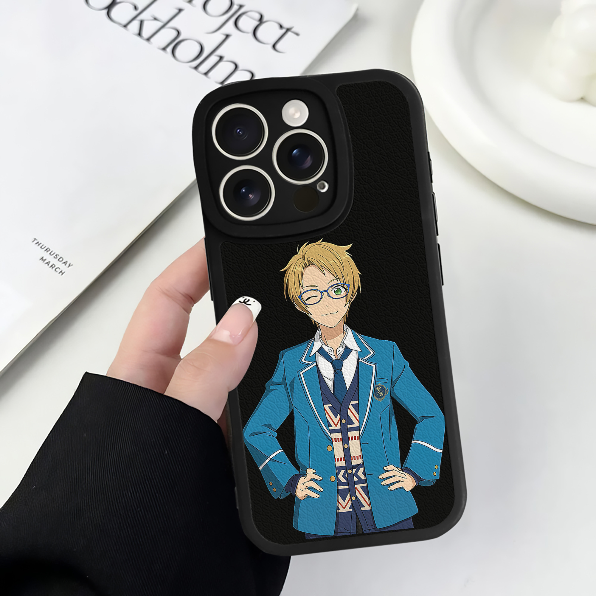 （画像用） あんさんぶるスターズ! Ensemble Stars 【iPhone 16シリーズ対応】シリコンスマホケース（レザー調） 材質：シリコン